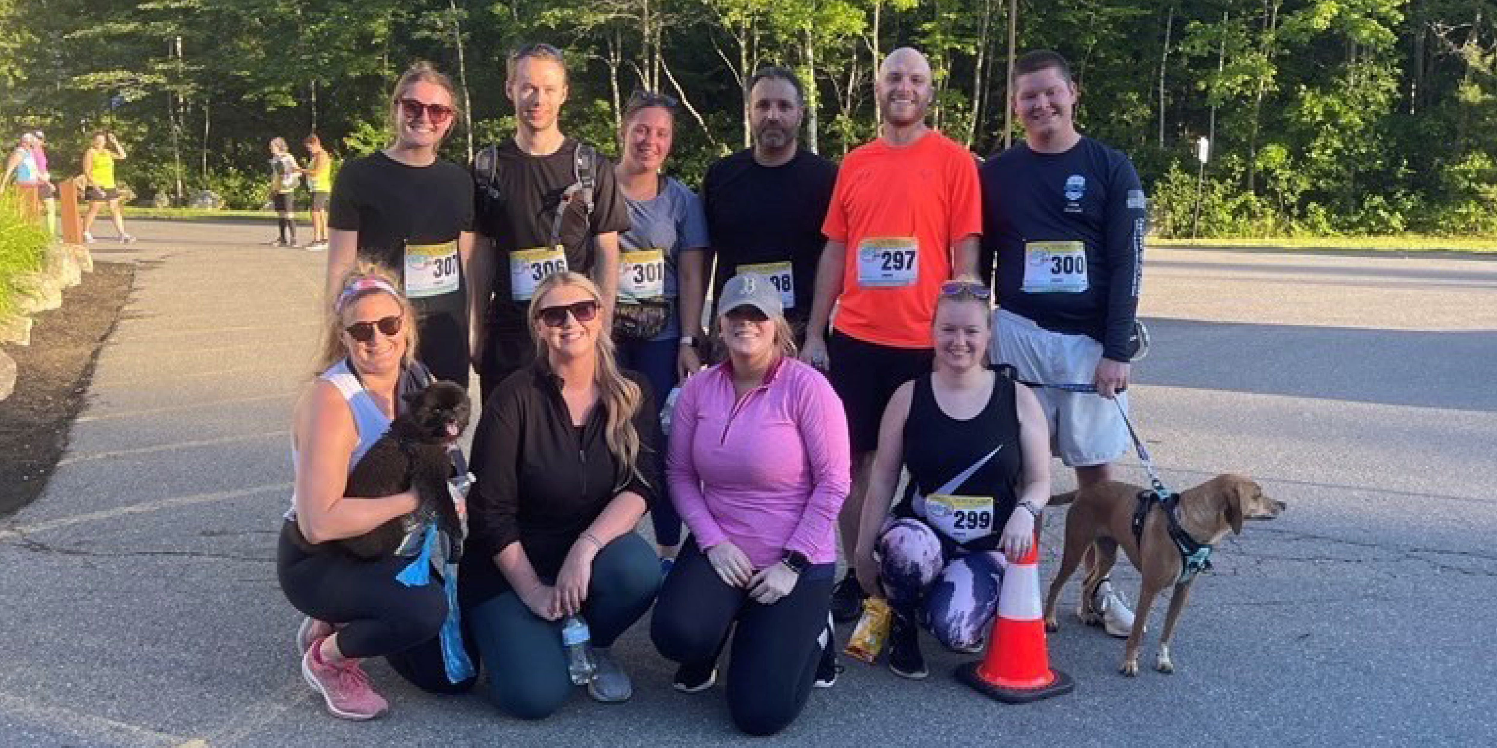 Group photo at Lite Up The Night run for mental health awareness