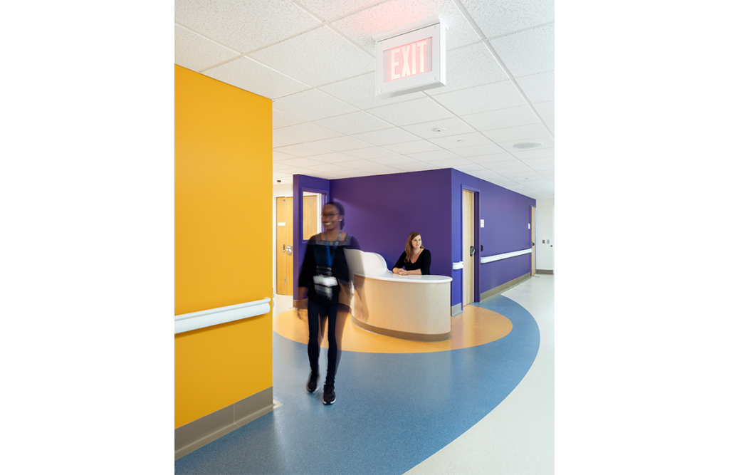 Hallway with engagement station at CHA