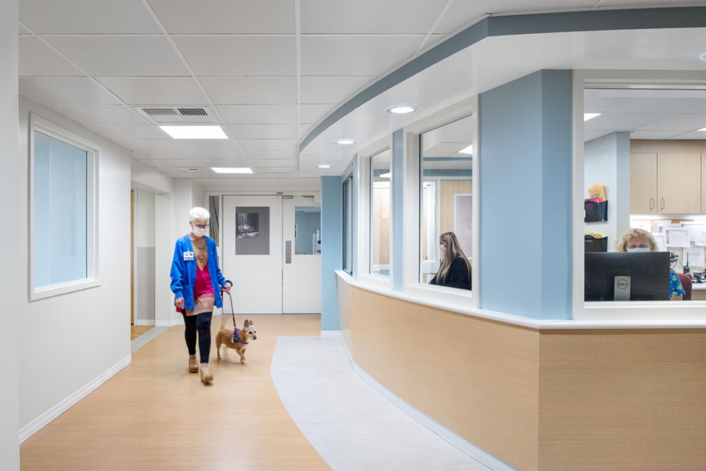 Corridor from side of nurse station at RRMC Adult psychiatric unit