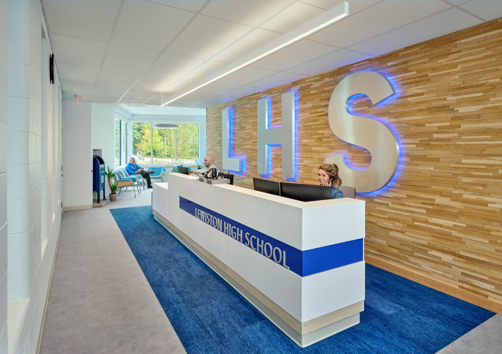 New secure admin and lobby space at Lewiston High School
